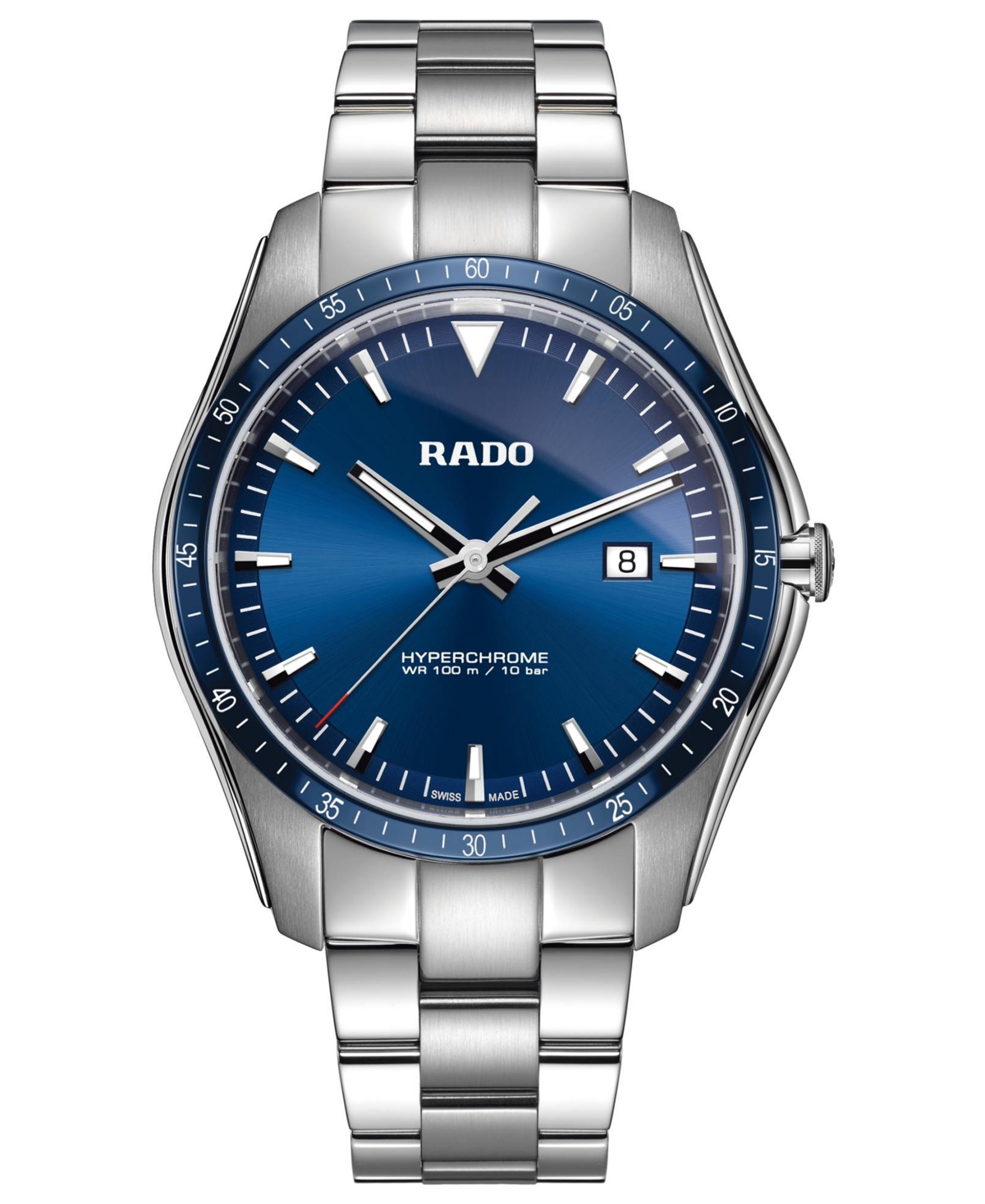 RADO MEN'S SWISS HYPERCHROME STAINLESS STEEL BRACELET WATCH 44.9MM