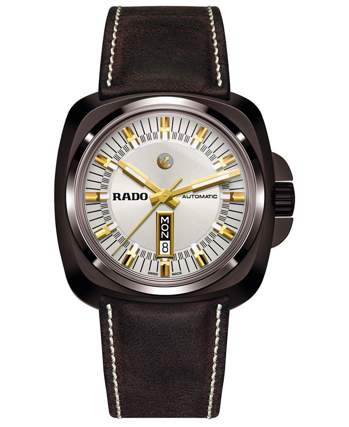 Rado Men's Swiss Automatic Tradition HyperChrome 16161 Black Leather ...