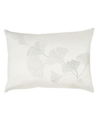 Michael Aram - Ivory Ginkgo Leaf Embroidered Pillow