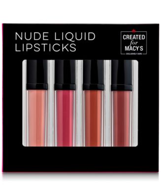 Macy's Beauty Collection 4-Pc. Nude Liquid Lipsticks Set, Created For