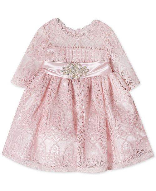 Rare Editions Baby Girls Embellished Lace Illusion Dress Reviews