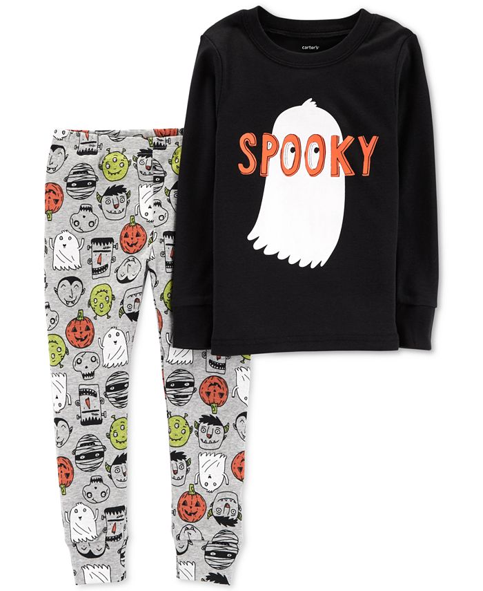 Carter's Baby Boys 2-Pc. Halloween Spooky Cotton Snug-Fit Pajamas Set ...
