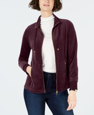 Charter Club Velour Sport Jacket, Created for Macy's - Macy's