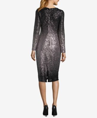 Betsy & Adam Ombré Sequined Sheath Dress - Macy's