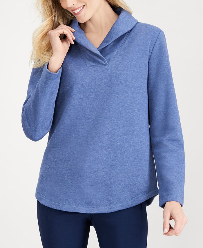 Shawl collar sweatshirt womens deals