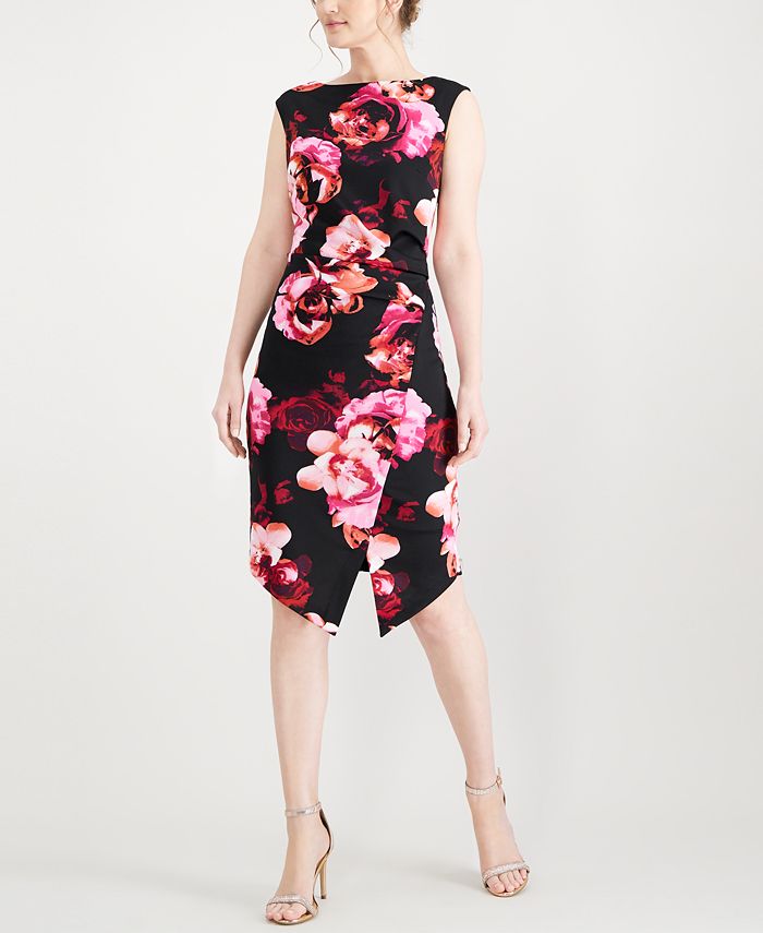 SL Fashions Floral Print Envelope Dress Macy s