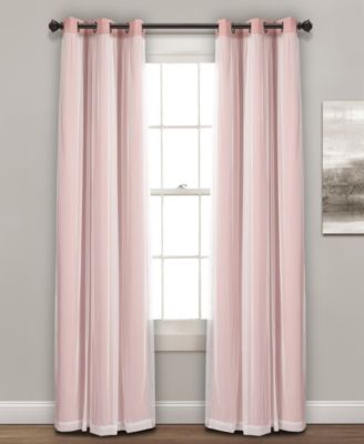 Lush Decor Grommet sheer curtains with room darkening lining, pair