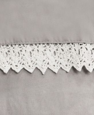 Lush Decor Lace Ruffle Light Filtering Window Curtain Panel Singl- Ruffle Curtains for Bedroom or Nursery - Coquette Curtains