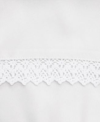 Lush Decor Lace Ruffle Light Filtering Window Curtain Panel Single 52"W x 84"L - Ruffle Curtains for Bedroom or Nursery - Coquette Curtains