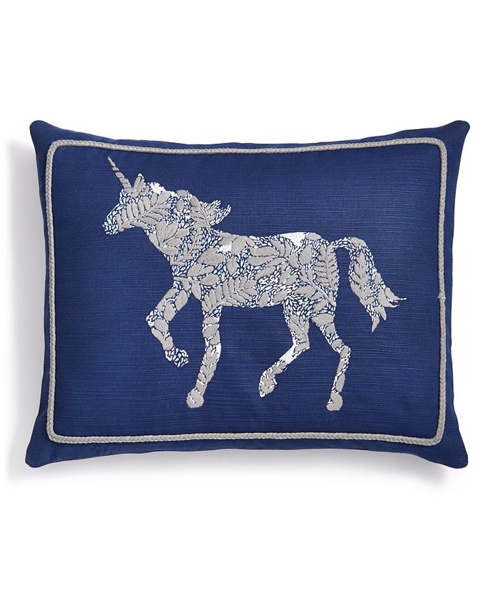 Martha Stewart Collection CLOSEOUT! Unicorn 16" x 20" Decorative Pillow