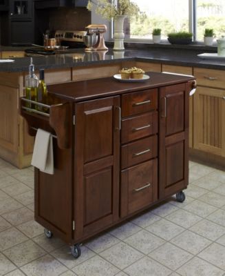 Home Styles Create-A-Cart Cherry Finish with Cherry Top - Macy's