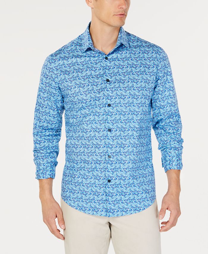 Alfani Men's Floral-Print Shirt, Created for Macy's & Reviews - Casual ...