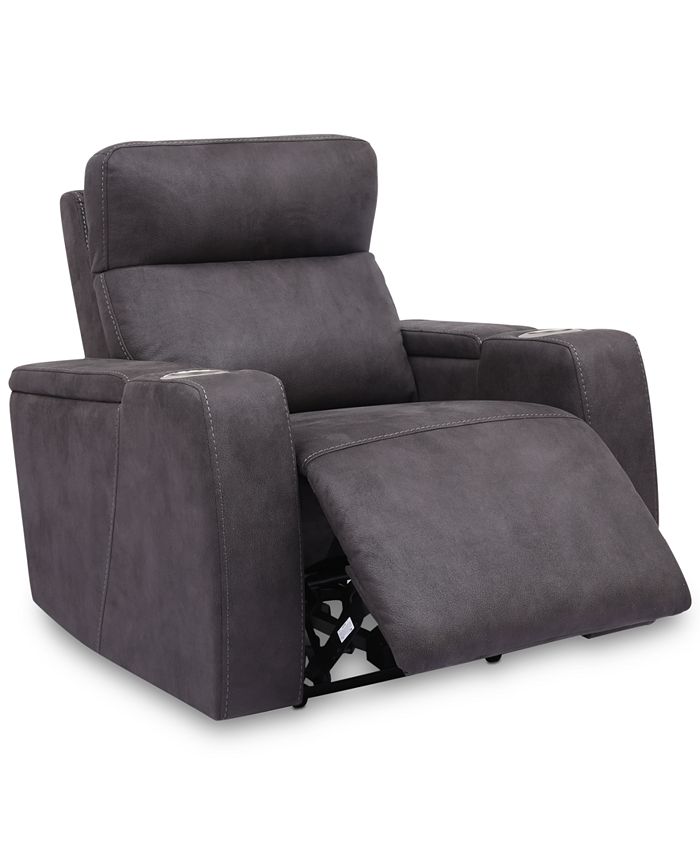 Furniture CLOSEOUT! Oaklyn Fabric Power Recliner With Power Headrest