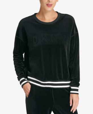 dkny velour top