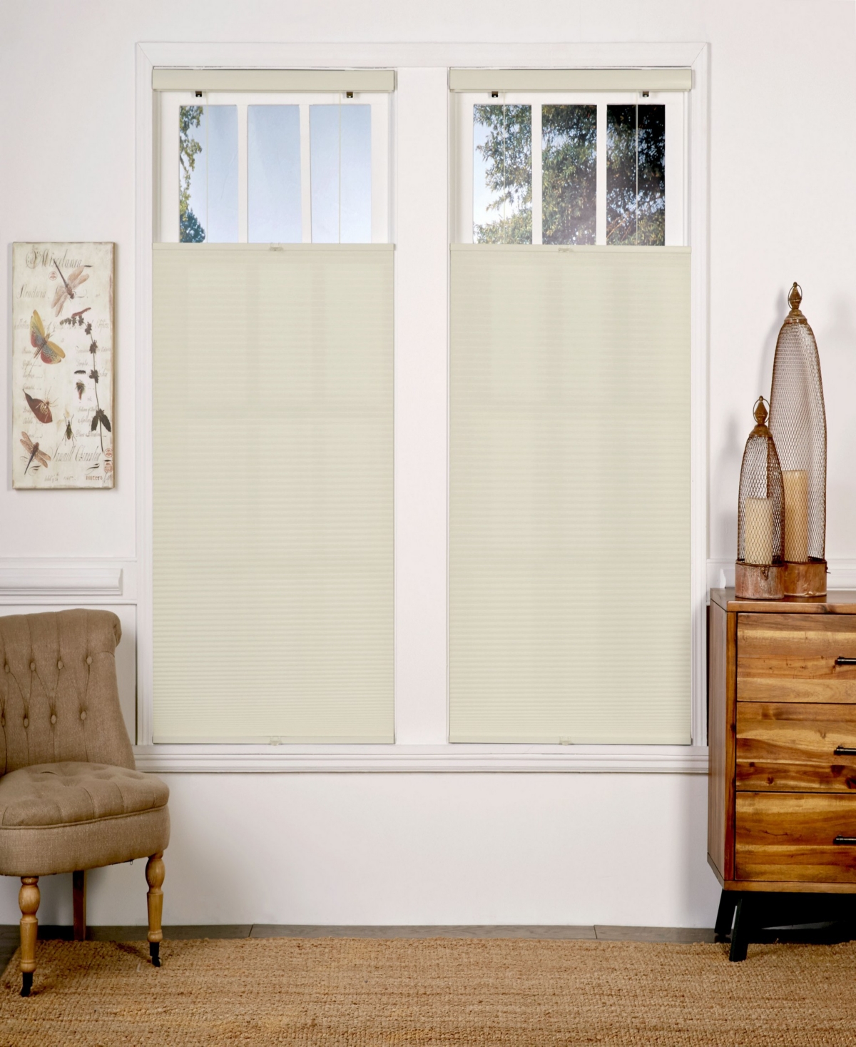 Cordless Light Filtering Top Down Bottom Up Shade, 33