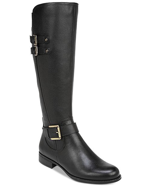 Naturalizer Jessie Leather Wide Calf Riding Boots ...