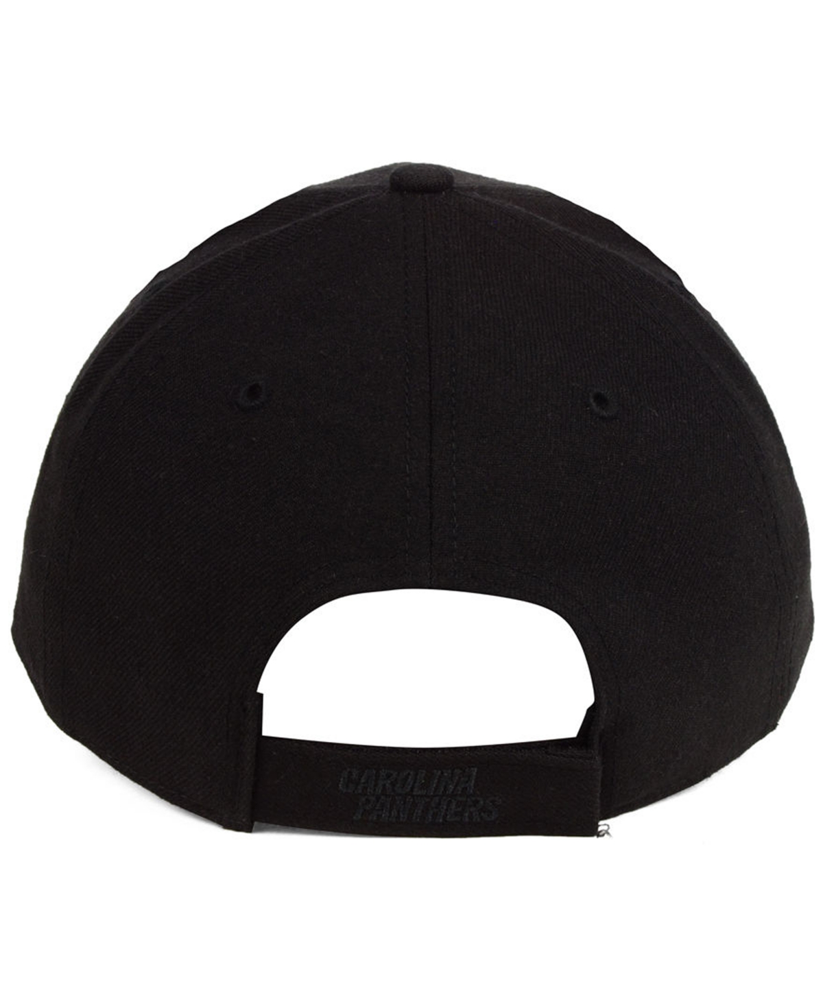 Shop 47 Brand Carolina Panthers Black & Black Mvp Strapback Cap In Black,black