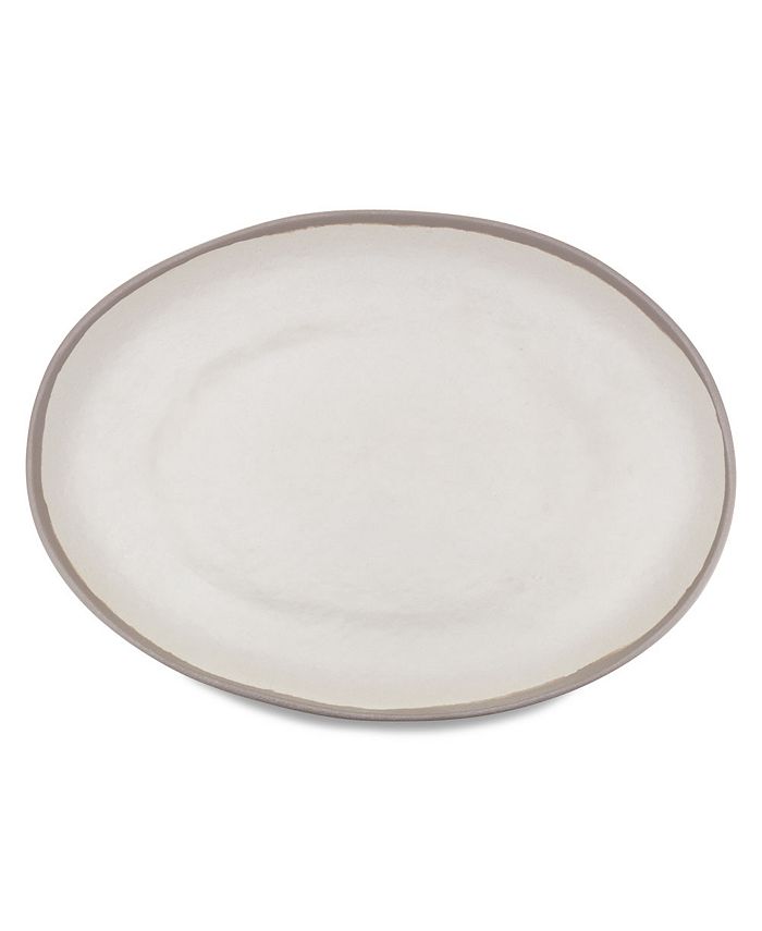 Q Squared - Potter Stone 18" x 13" Melamine Oval Platter