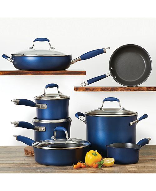 Anolon Advanced Indigo 12Pc. HardAnodized NonStick Cookware Set