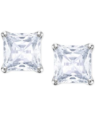 Swarovski Crystal Square Stud Earrings