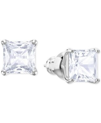 Crystal Square Stud Earrings 