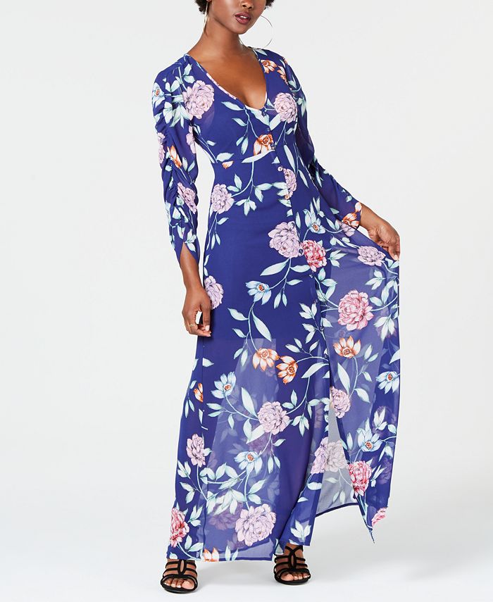 GUESS Eliza FloralPrint Maxi Dress Macy's
