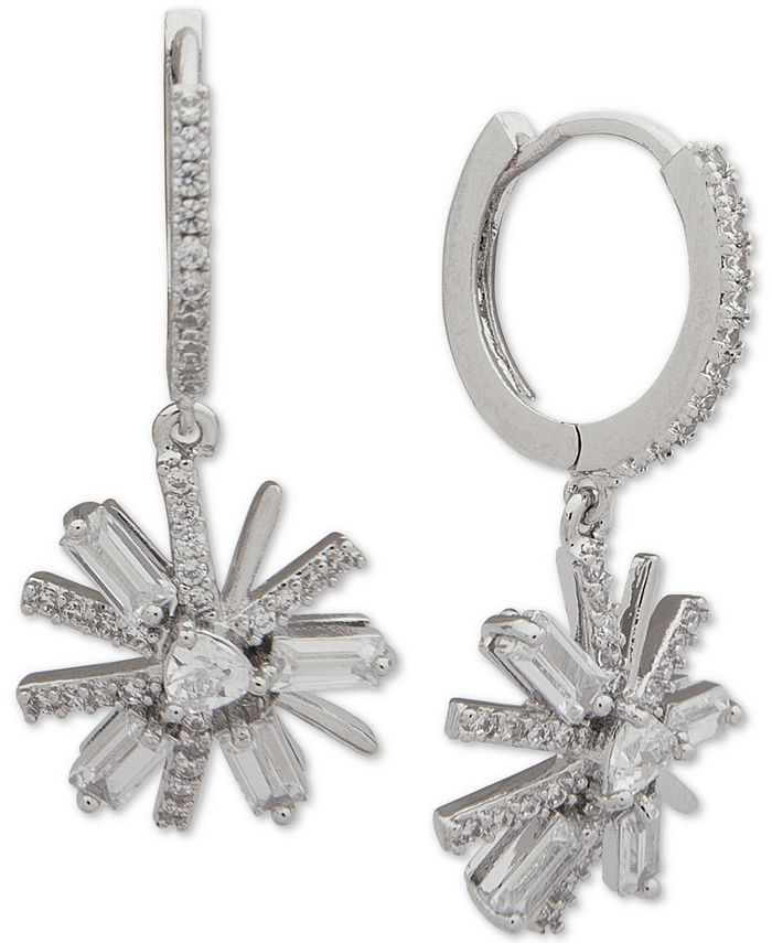 Jenny Packham Crystal Flower Drop Earrings - Macy's