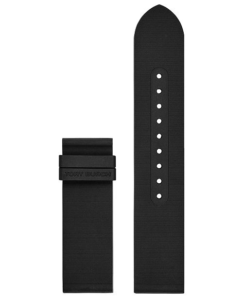 Tory Burch Women S Torytrack Gigi Black Rubber Smart Watch Strap Reviews All Fine Jewelry Jewelry Watches Macy S