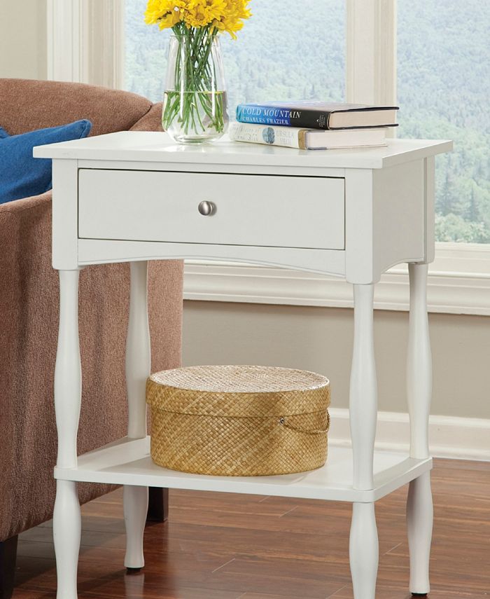 Alaterre Furniture Shaker Cottage End Table, Ivory Macy's