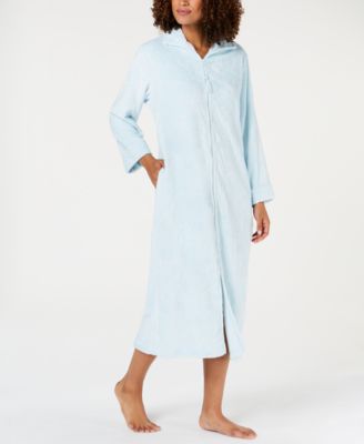 Miss Elaine - Textured Fleece Zip Robe