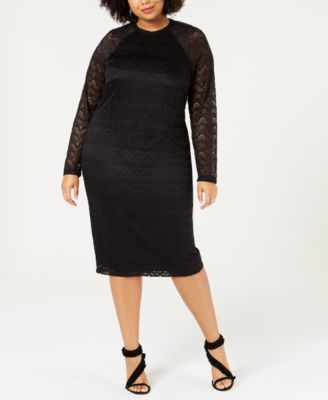 plus size long sleeve bodycon dress