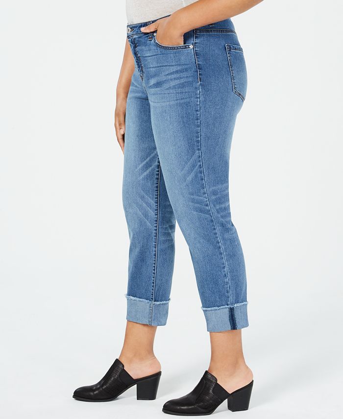 Style & Co Plus Size High-Rise Boyfriend-Fit Jeans, Created for Macy's ...