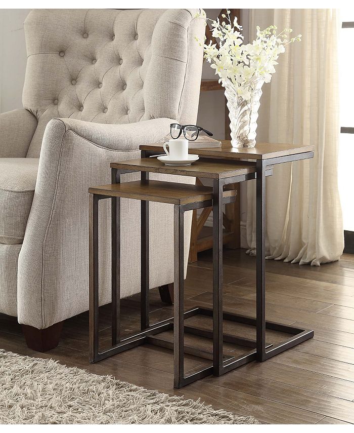 Carolina Classics Eleana Wood Nesting Tables Macy's