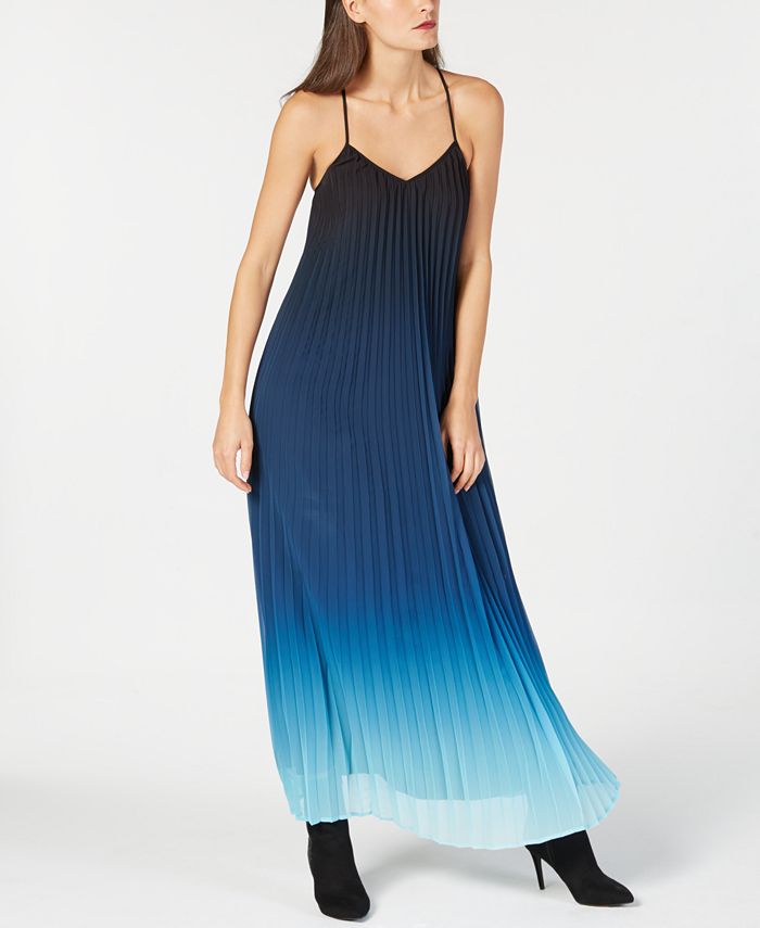 Bar iii pleated maxi dress sales