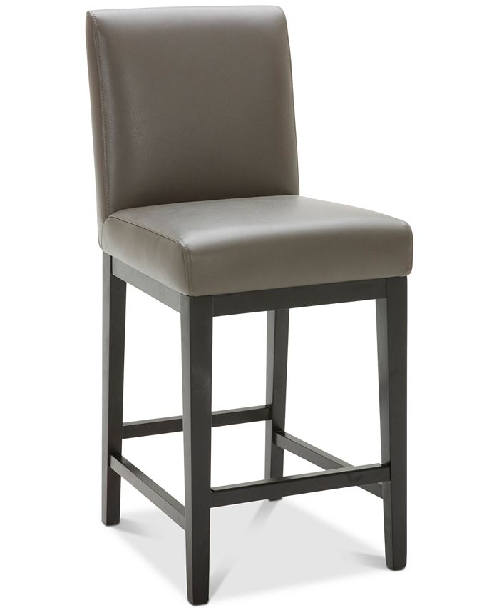 Furniture Tate Leather Parsons Graphite, White Leather Bar Chairs