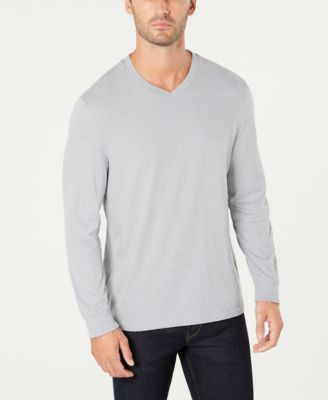 Club Room Men's V-Neck Long Sleeve T-Shirt, Created for Macy's - Macy's