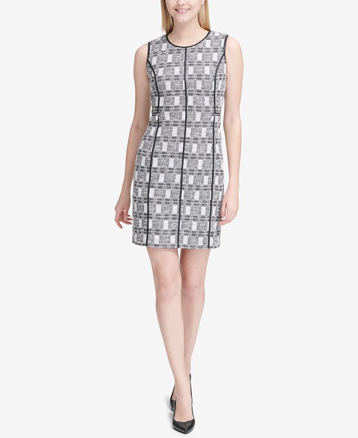 Calvin Klein Tweed Sheath Dress Macy's