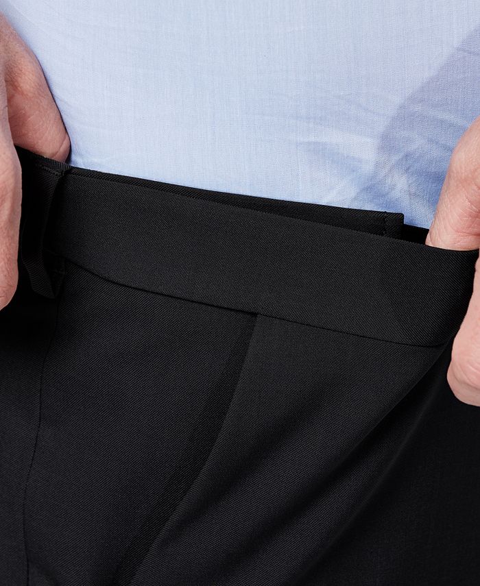 Haggar Men's Premium Comfort Stretch ClassicFit Solid Flat Front Dress