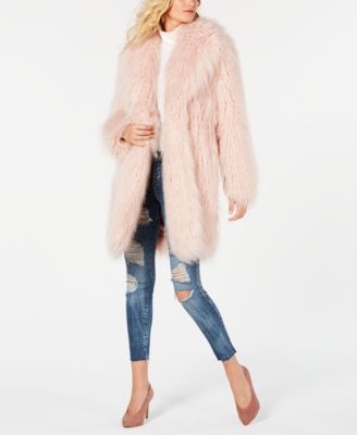 guess pink fur jacket