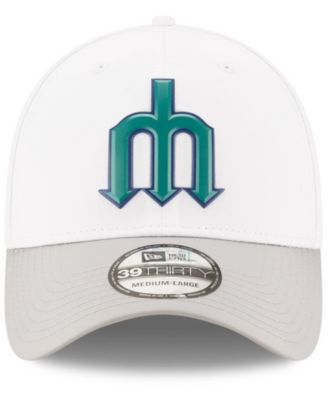 New Era Seattle Mariners White Batting Practice 39THIRTY Cap