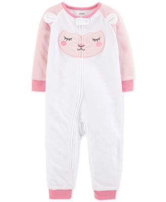 Carter's - Toddler Girls Lamb Footed Pajamas