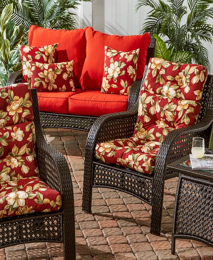 Greendale Home Fashions Outdoor High Back Chair Cushion Macy's
