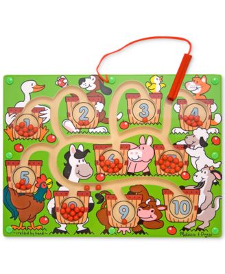 Melissa and Doug - Melissa & Doug Magnetic Wand Number Maze Wooden Puzzle Activity