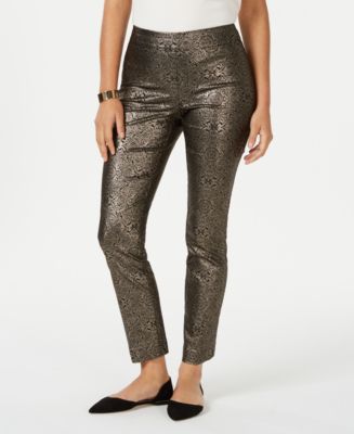 JM Collection Metallic Pull-On Pants, Created for Macy's - Macy's