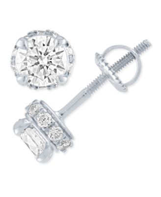 macy's screw back diamond earrings