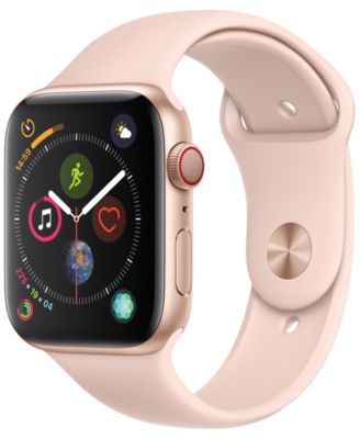 apple watch series 4 gps gold aluminum case with pink sand sport band