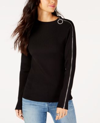 ring zipper sweater