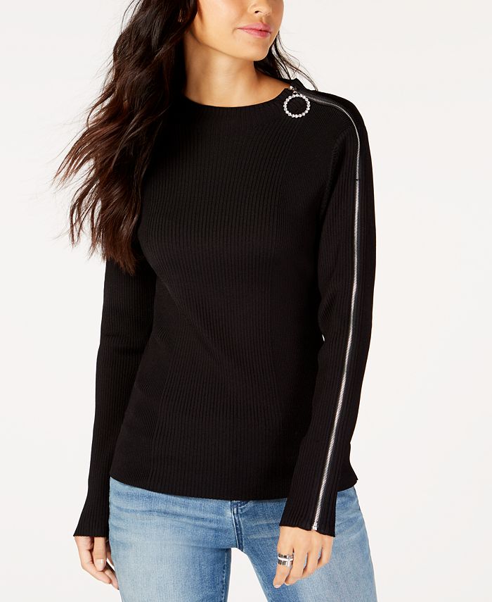 O ring hot sale zipper sweater