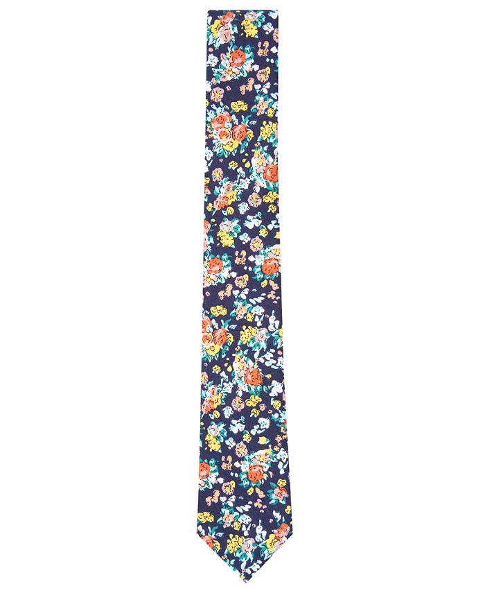 Bar III Men's Rowland Floral Skinny Tie, Created for Macy's Macy's