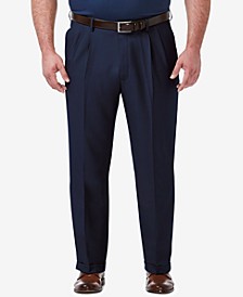 Men's Big & Tall Premium Comfort Stretch Classic-Fit Solid Pleated Dress Pants